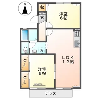 楠小路B【1階】の間取り
