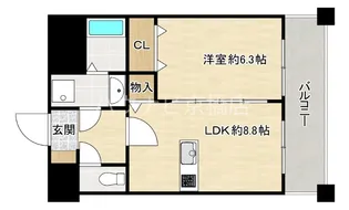 大阪府大阪市城東区新喜多東2【マンション】の間取り