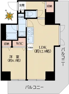 グランドール文京【9階】の間取り