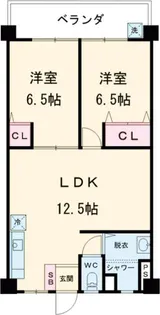 タカダ末吉共同住宅2号棟【6階】の間取り