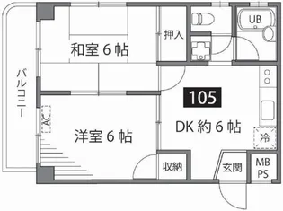 クロスコーポII【1階】の間取り