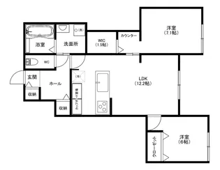 アビタシオンITAMI【3階】の間取り