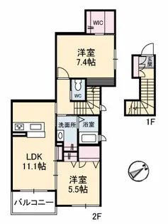 ペスカトーレ東山【2階】の間取り