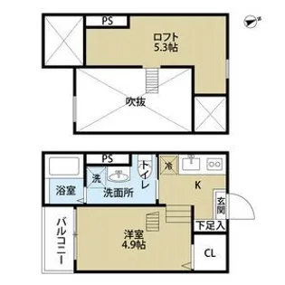 愛知県名古屋市中川区石場町3【アパート】の間取り
