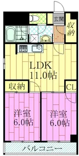 フロレセール【6階】の間取り