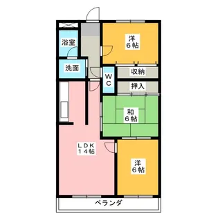 グリーンオーク【2階】の間取り
