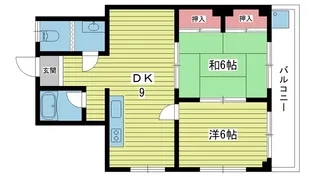 大阪府豊中市上野西4【マンション】の間取り
