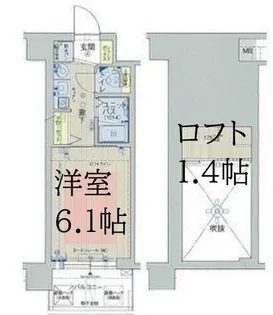 エステムコート新大阪Vソレックス【5階】の間取り