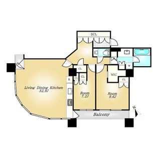 東京ツインパークス レフトウィング【29階】の間取り