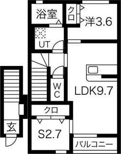 Bel Posto A棟【2階】の間取り