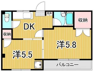 加島コーポ【2階】の間取り