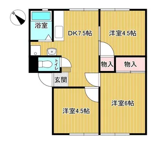 アーバン広政 A棟【1階】の間取り