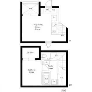 スクエアコート早稲田の間取り