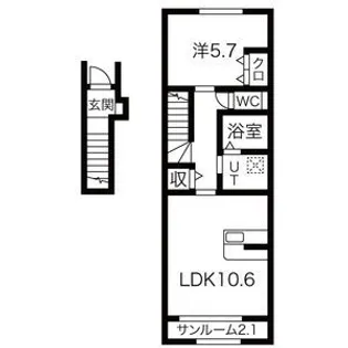 クレール アヴェニール【2階】の間取り