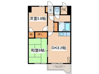 仲浜ハイツ【6階】の間取り