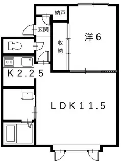 コーポイケダ B【1階】の間取り