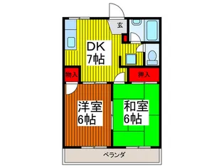 ジュネスミユキ【1階】の間取り