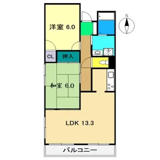コーポ北斗七星II【2階】の間取り
