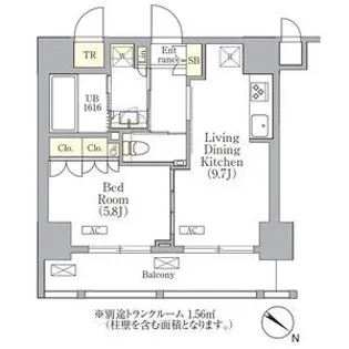 ORSUS 三ノ輪【5階】の間取り