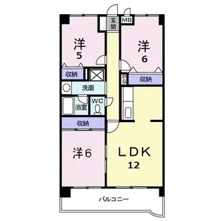 ファミール忠四郎【4階】の間取り