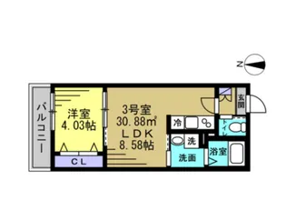 HFR蘇我A棟【1階】の間取り