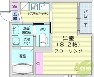 Azul塩釜3【2階】の間取り