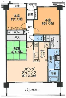 サーパス椿参道【3階】の間取り