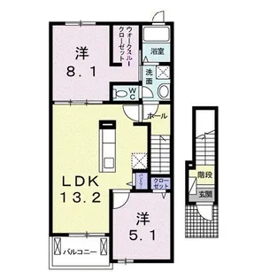 ルーベル太田D【2階】の間取り