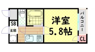 新町エビス【5階】の間取り