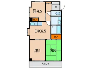 ベルメゾン上筒井【3階】の間取り