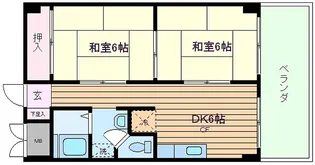 シャトー谷村【6階】の間取り