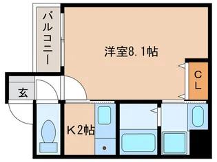 サンライズ姪浜【1階】の間取り