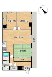 パルクビューナカヤマ【2階】の間取り