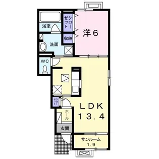 メゾン ヒバリ【1階】の間取り