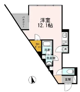 カスタリア目黒長者丸【3階】の間取り