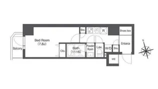 CAVANA新宿夏目坂【6階】の間取り