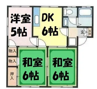 ジュネスハイツA【1階】の間取り