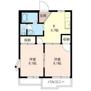 サンハイムD【2階】の間取り
