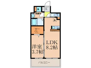 イルシオンS.三国【5階】の間取り