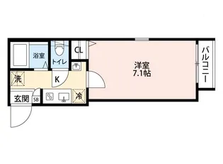 グランクオール五反野【2階】の間取り
