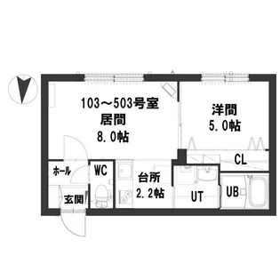 グランメールメイビス【5階】の間取り