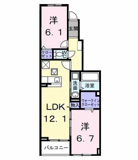 AZガーデン・ソレイユ【1階】の間取り