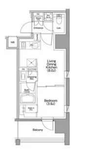 ザ・パークハビオ行徳駅前【6階】の間取り
