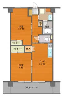 サンライズ入間【1階】の間取り