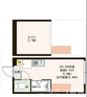 ハーモニーテラス志茂XIII【2階】の間取り