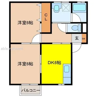 オーディアスIII【2階】の間取り