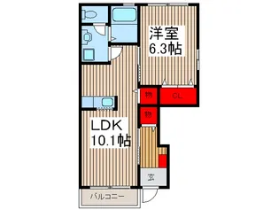 ビエントデルソルII【1階】の間取り