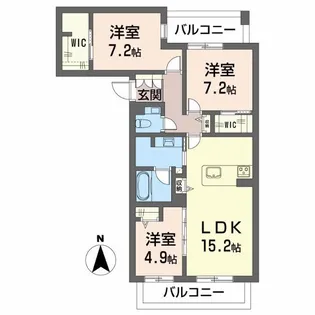レフィシア犬山【2階】の間取り