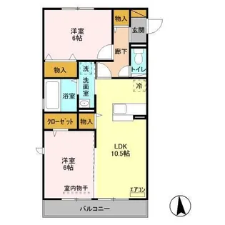 サウスプラザ【1階】の間取り