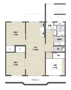 ORIENT RESIDENCE SUEHIROCHO【1階】の間取り